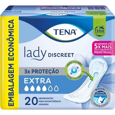 1123731 absorvente lady discreet extra tena 20 unidades m1 638132602994623513
